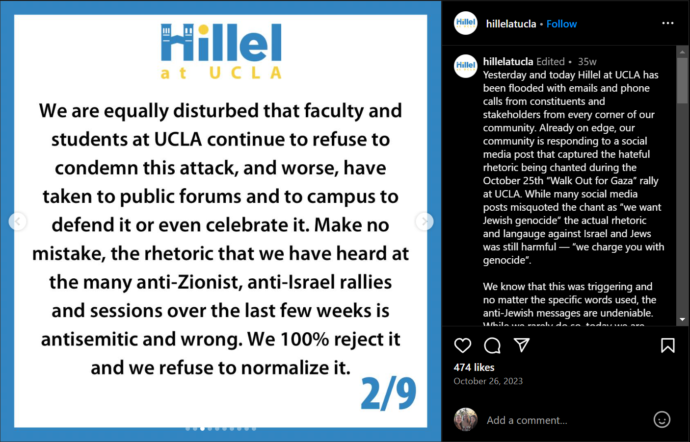 Hillel October message part 2