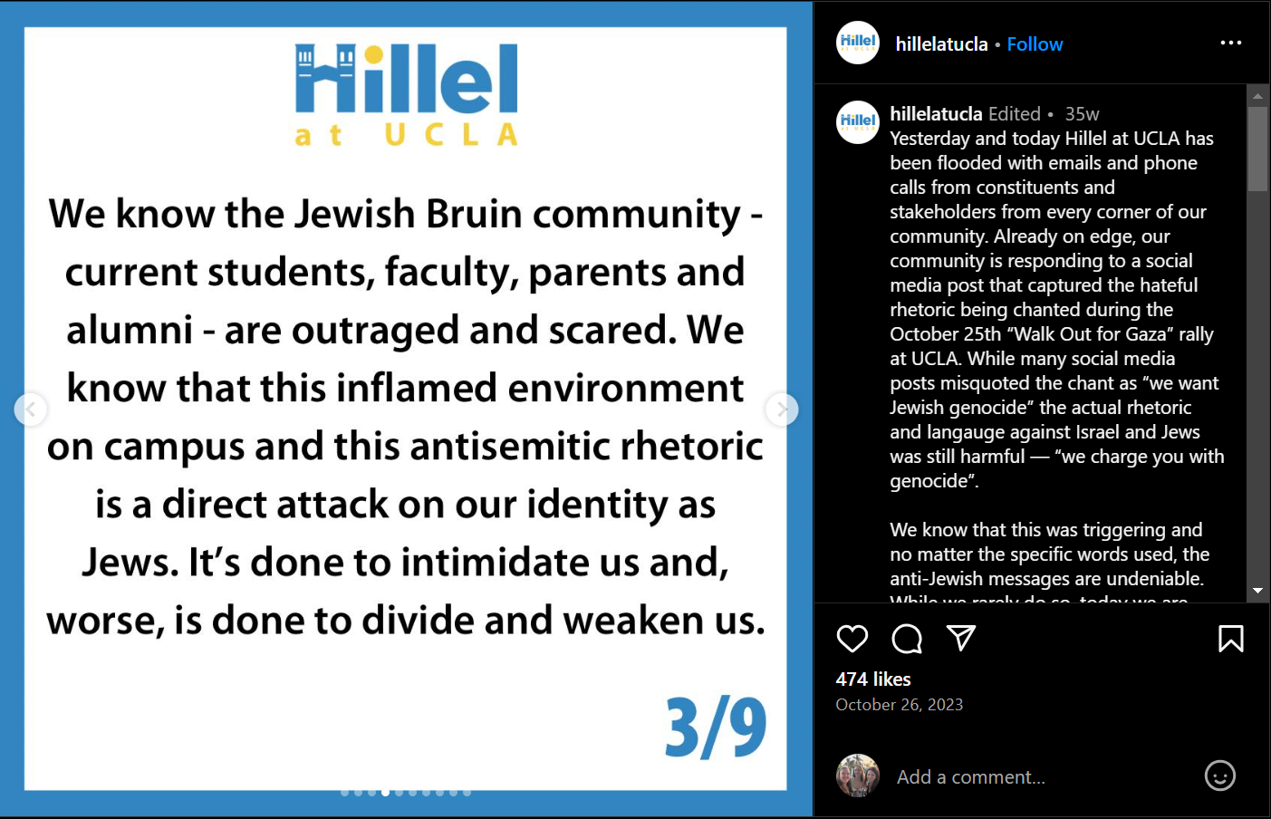 Hillel October message part 3