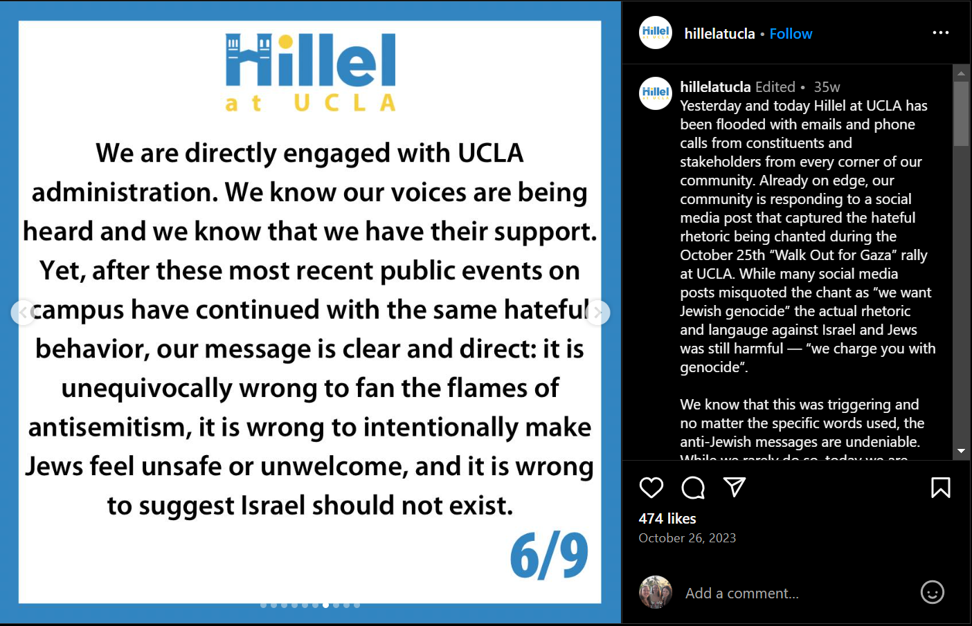 Hillel October message part 5