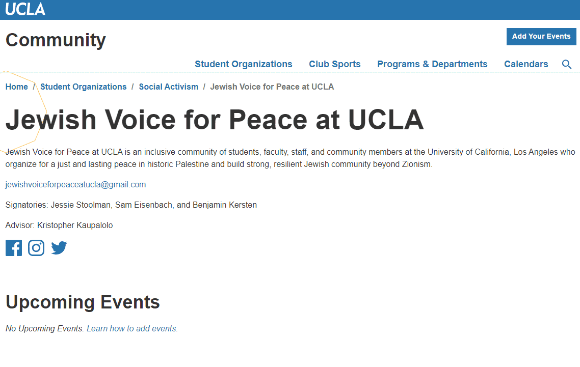 JVP official UCLA website