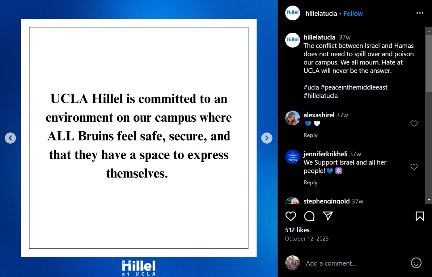 Hillel October message part 1