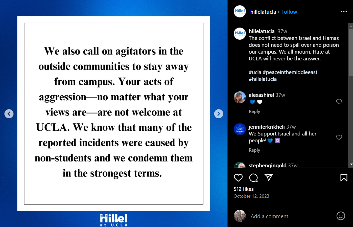 Hillel October message part 3